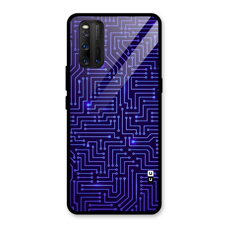 Dotting Lines Glass Back Case for Vivo iQOO 3