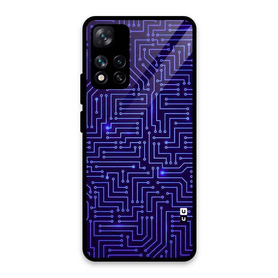 Dotting Lines Glass Back Case for Xiaomi 11i HyperCharge 5G