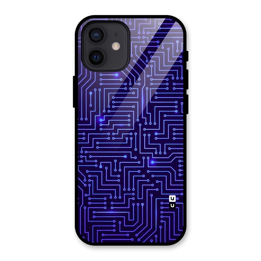 Dotting Lines Glass Back Case for iPhone 12