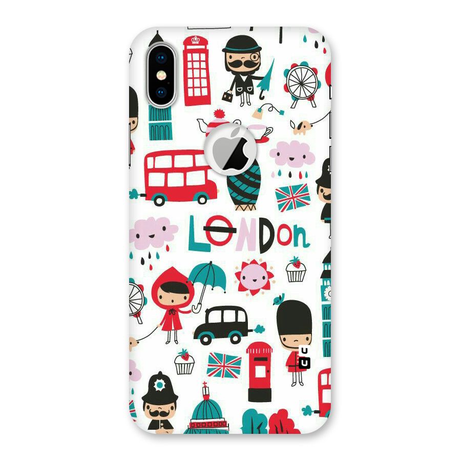 Double Decker Back Case for iPhone X Logo Cut