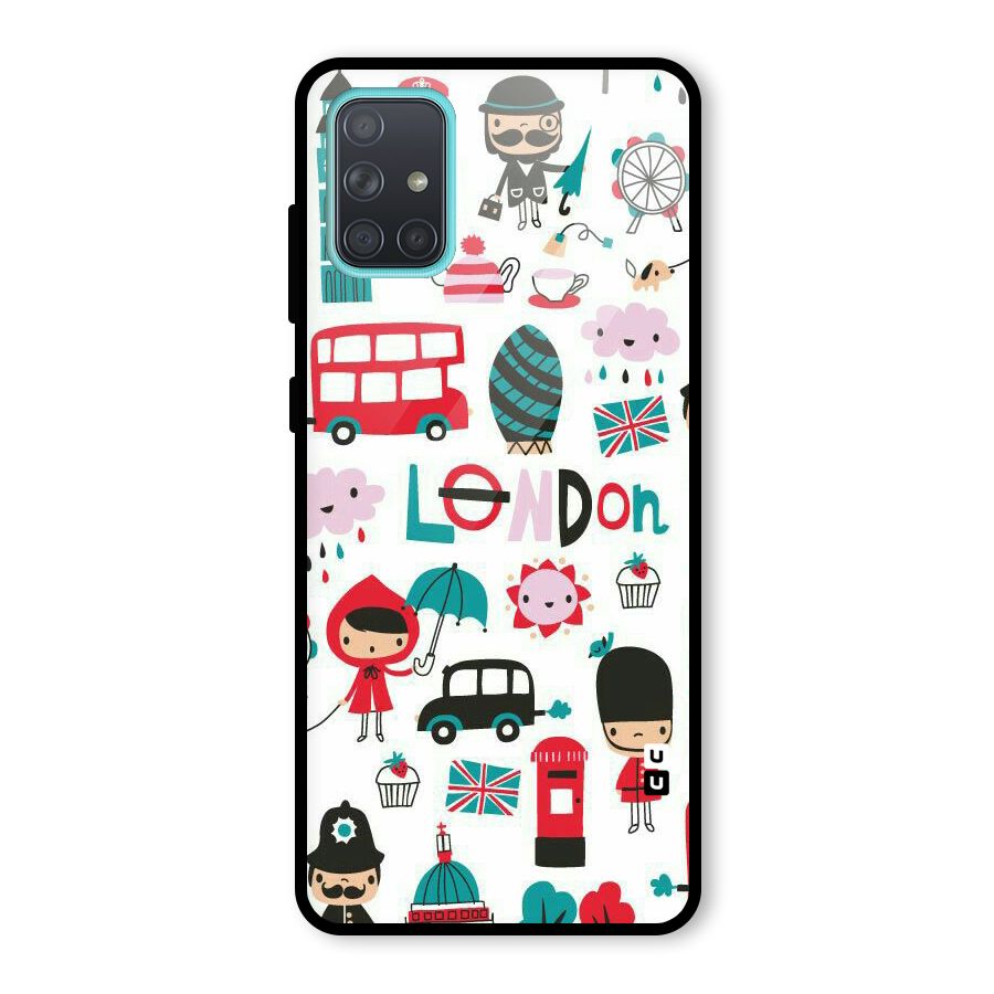 Double Decker Glass Back Case for Galaxy A71
