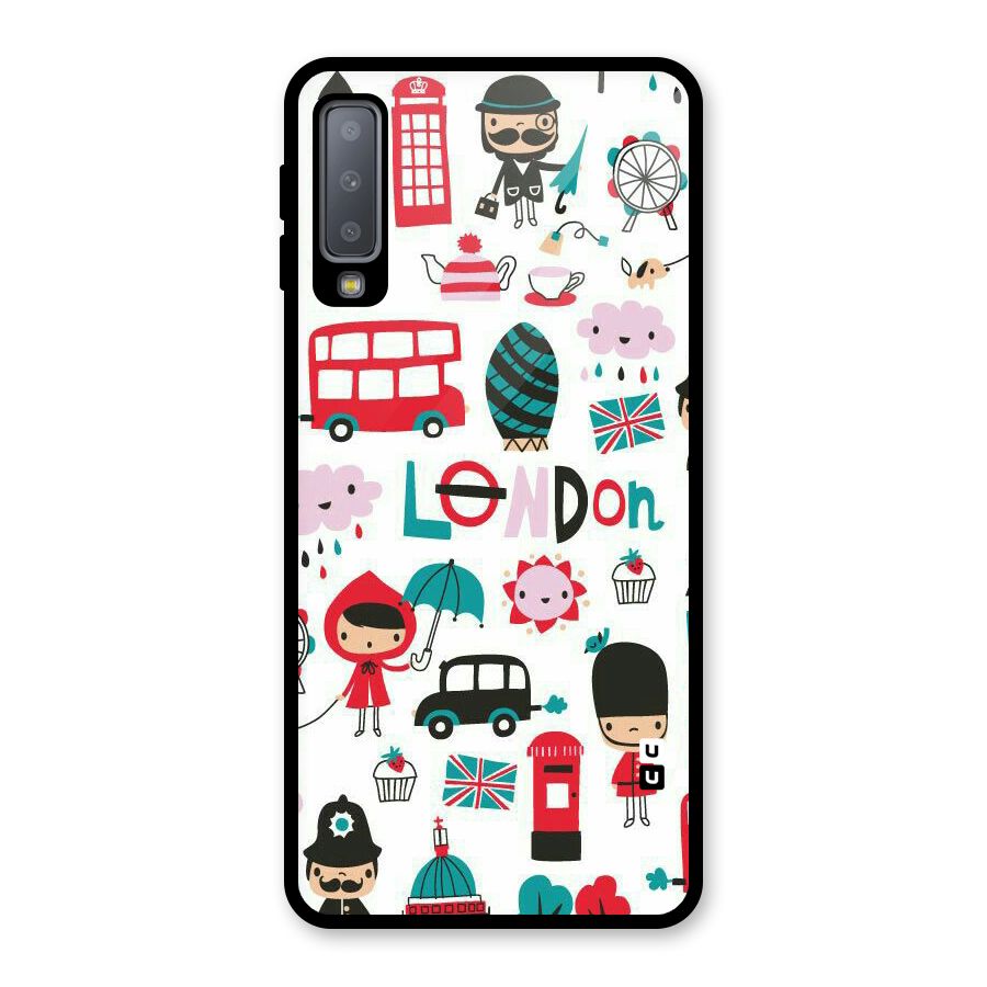 Double Decker Glass Back Case for Galaxy A7 (2018)