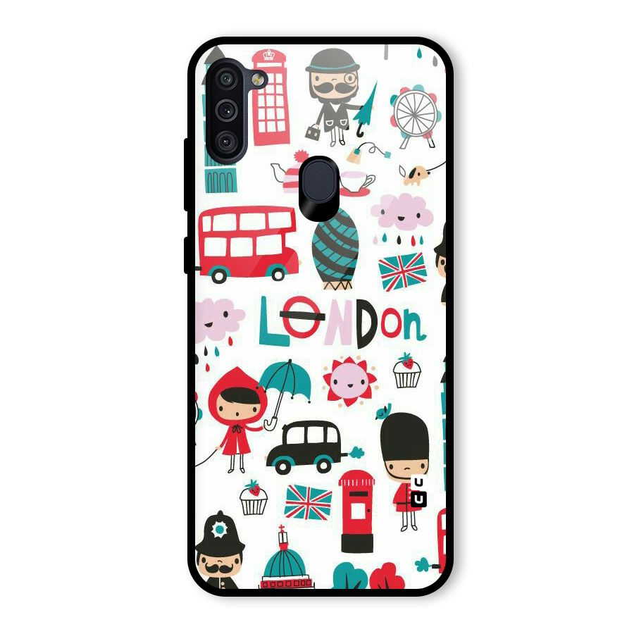 Double Decker Glass Back Case for Galaxy M11