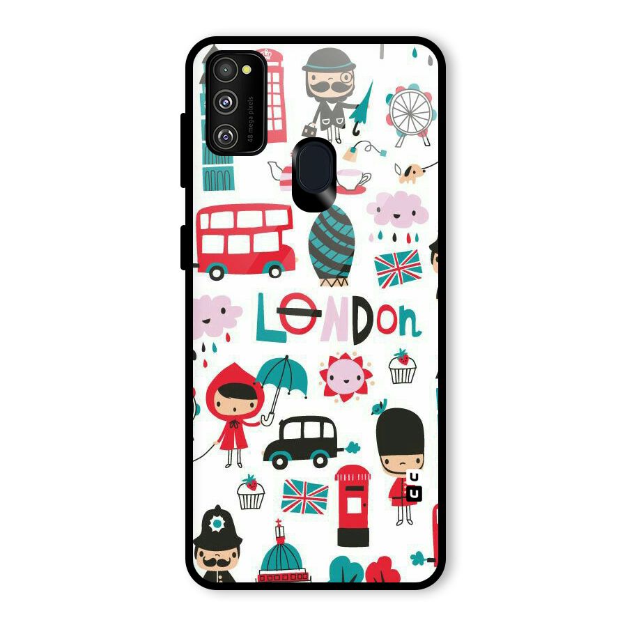 Double Decker Glass Back Case for Galaxy M30s