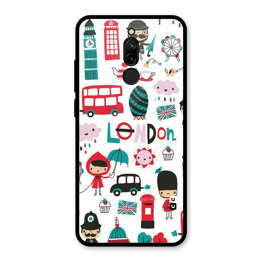 Double Decker Glass Back Case for Redmi 8