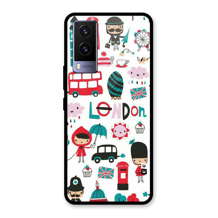 Double Decker Glass Back Case for Vivo V21e 5G