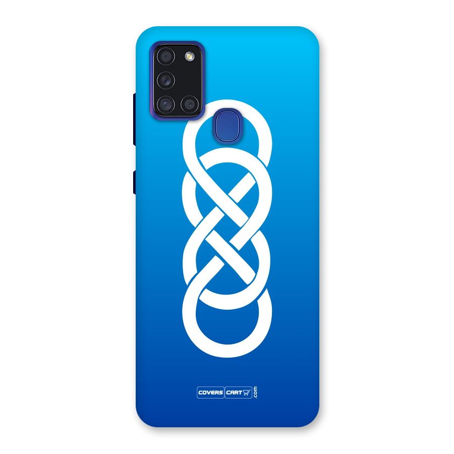 Double Infinity Blue Back Case for Galaxy A21s