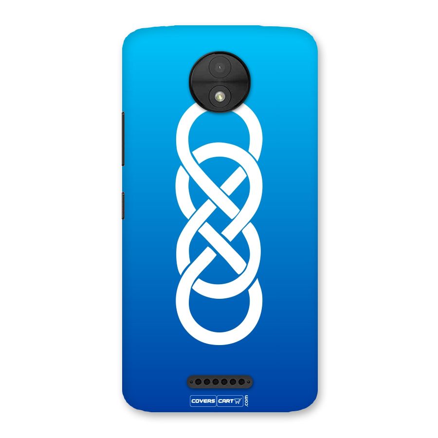 Double Infinity Blue Back Case for Moto C