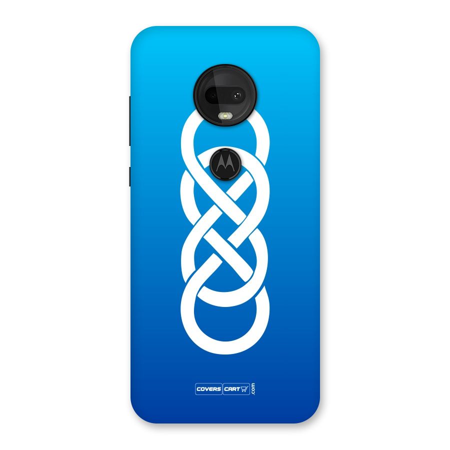Double Infinity Blue Back Case for Moto G7