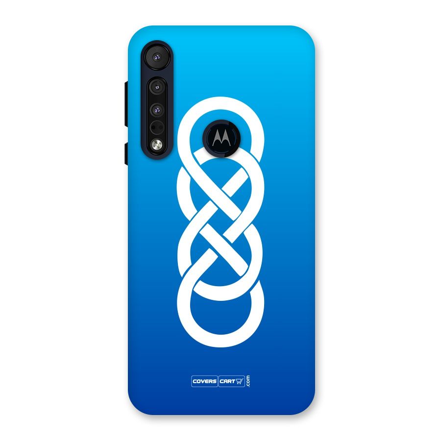 Double Infinity Blue Back Case for Motorola One Macro