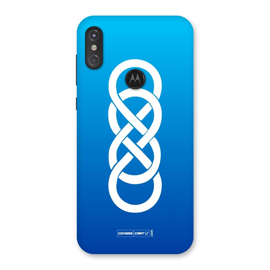 Double Infinity Blue Back Case for Motorola One Power