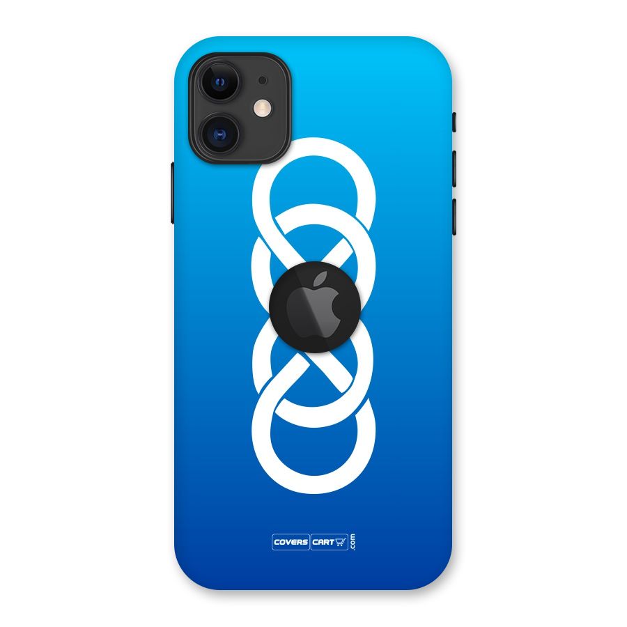 Double Infinity Blue Back Case for iPhone 11 Logo Cut