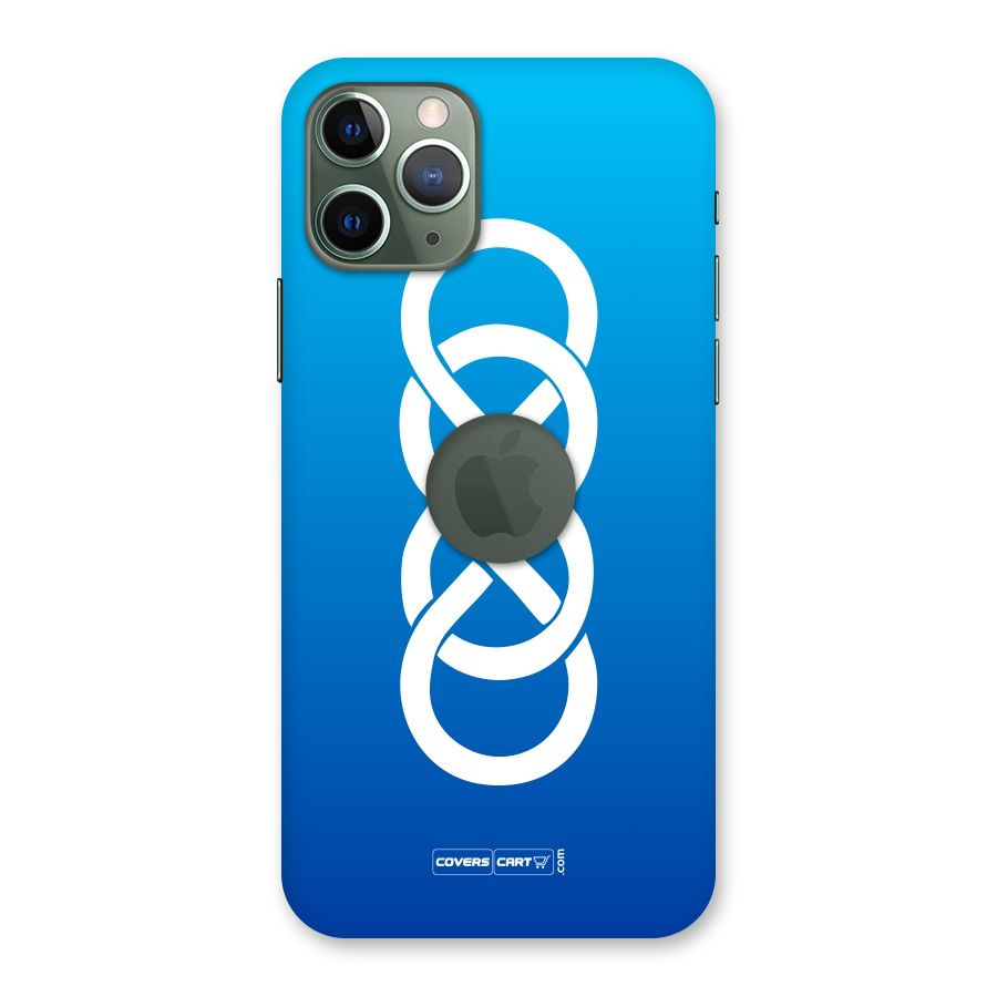 Double Infinity Blue Back Case for iPhone 11 Pro Logo  Cut