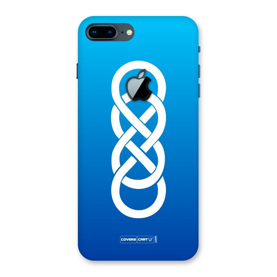 Double Infinity Blue Back Case for iPhone 7 Plus Apple Cut
