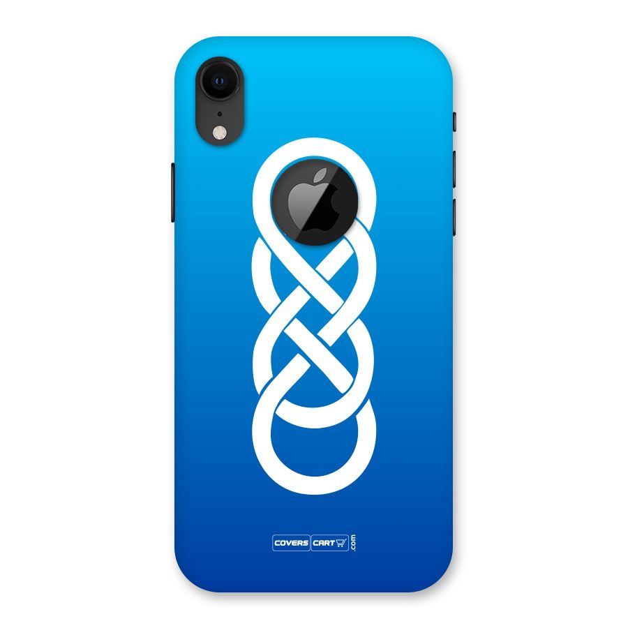 Double Infinity Blue Back Case for iPhone XR Logo Cut