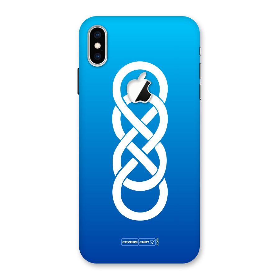 Double Infinity Blue Back Case for iPhone XS Max Apple Cut
