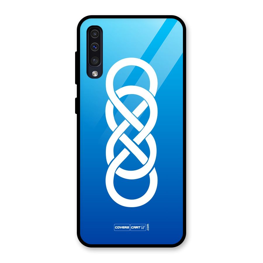 Double Infinity Blue Glass Back Case for Galaxy A30s