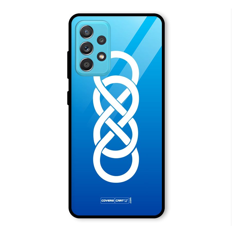 Double Infinity Blue Glass Back Case for Galaxy A52s 5G