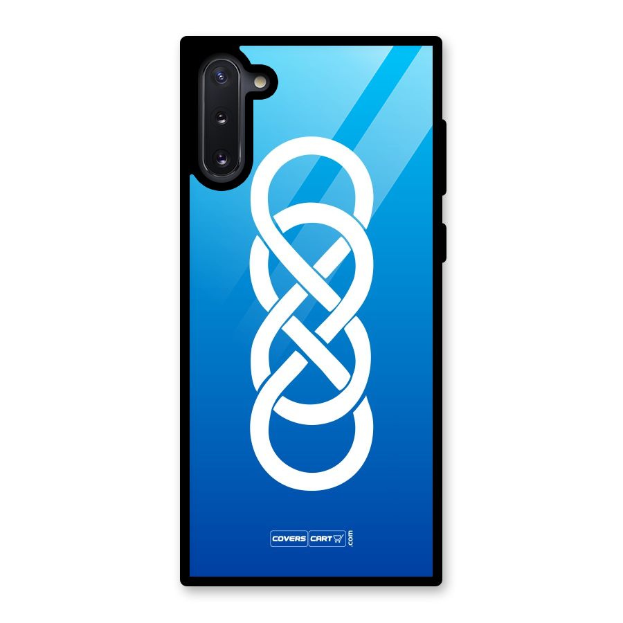 Double Infinity Blue Glass Back Case for Galaxy Note 10