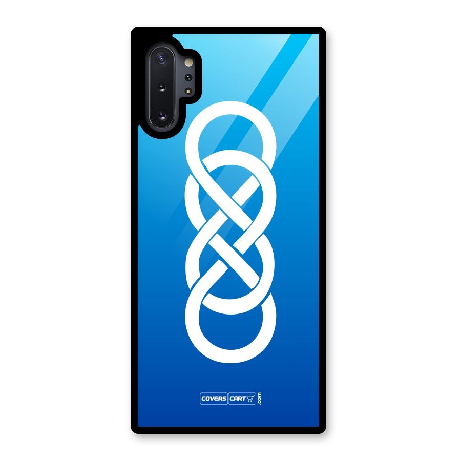 Double Infinity Blue Glass Back Case for Galaxy Note 10 Plus