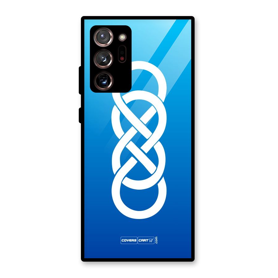Double Infinity Blue Glass Back Case for Galaxy Note 20 Ultra