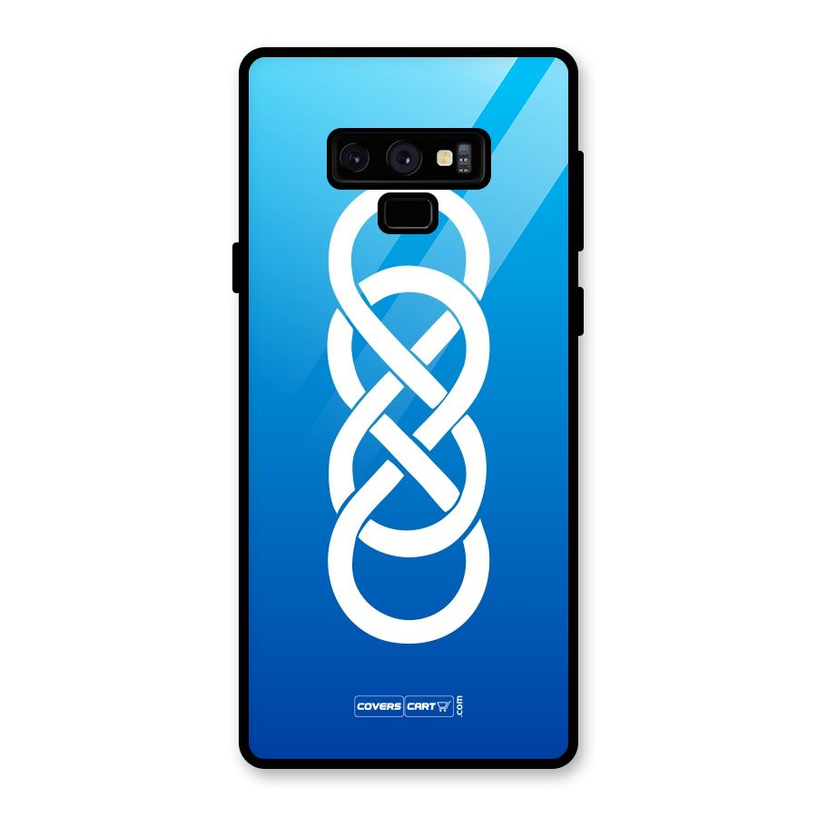 Double Infinity Blue Glass Back Case for Galaxy Note 9
