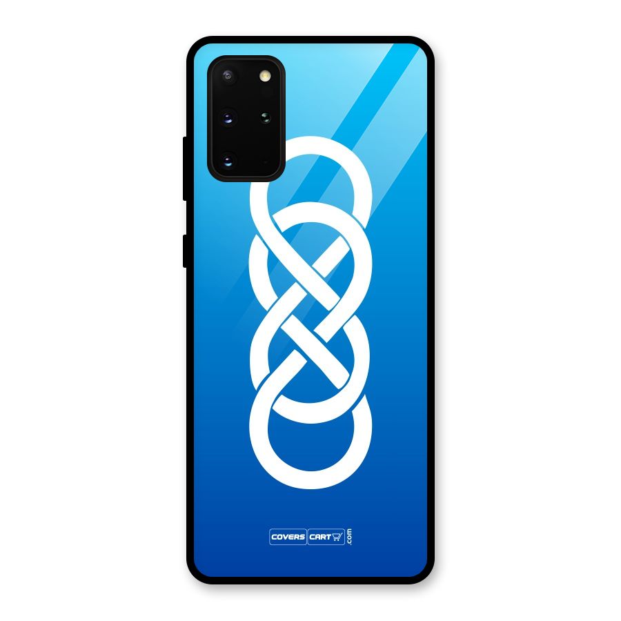 Double Infinity Blue Glass Back Case for Galaxy S20 Plus