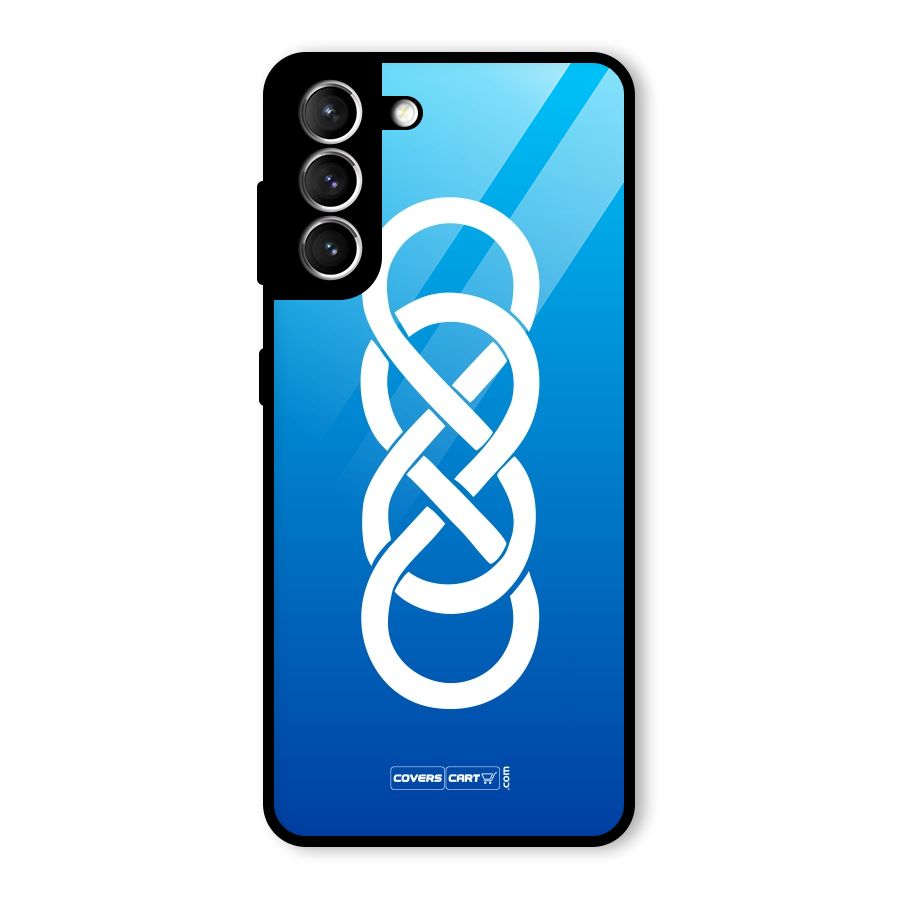 Double Infinity Blue Glass Back Case for Galaxy S21 5G