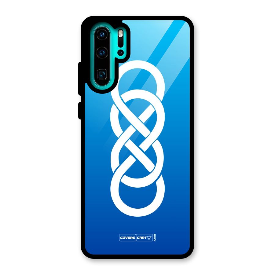 Double Infinity Blue Glass Back Case for Huawei P30 Pro