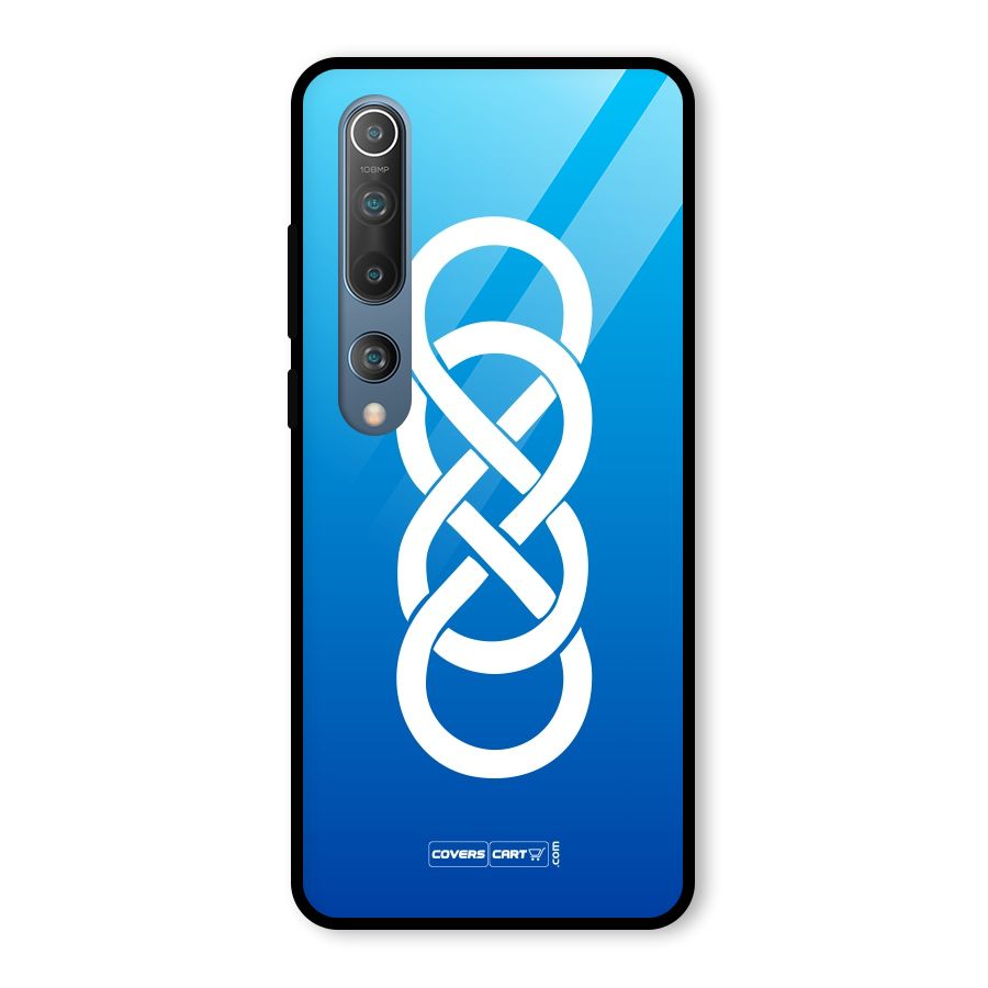 Double Infinity Blue Glass Back Case for Mi 10