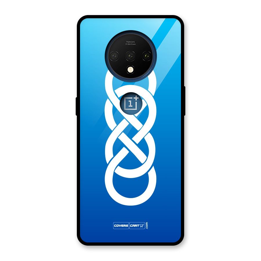 Double Infinity Blue Glass Back Case for OnePlus 7T