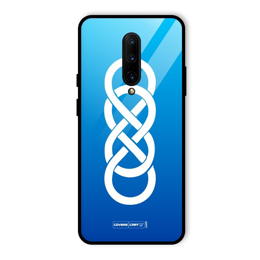 Double Infinity Blue Glass Back Case for OnePlus 7 Pro