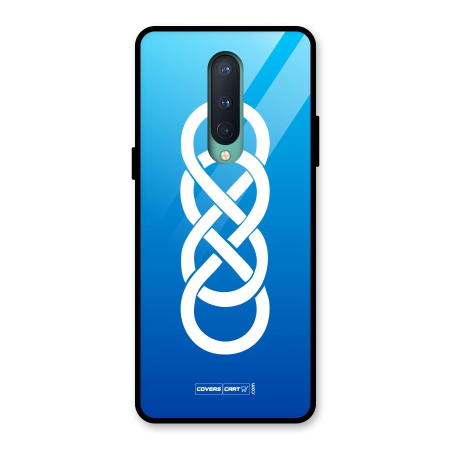 Double Infinity Blue Glass Back Case for OnePlus 8