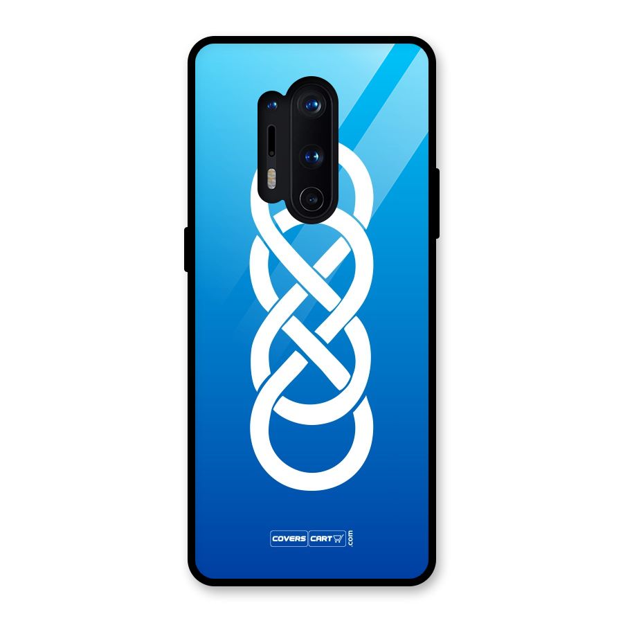Double Infinity Blue Glass Back Case for OnePlus 8 Pro