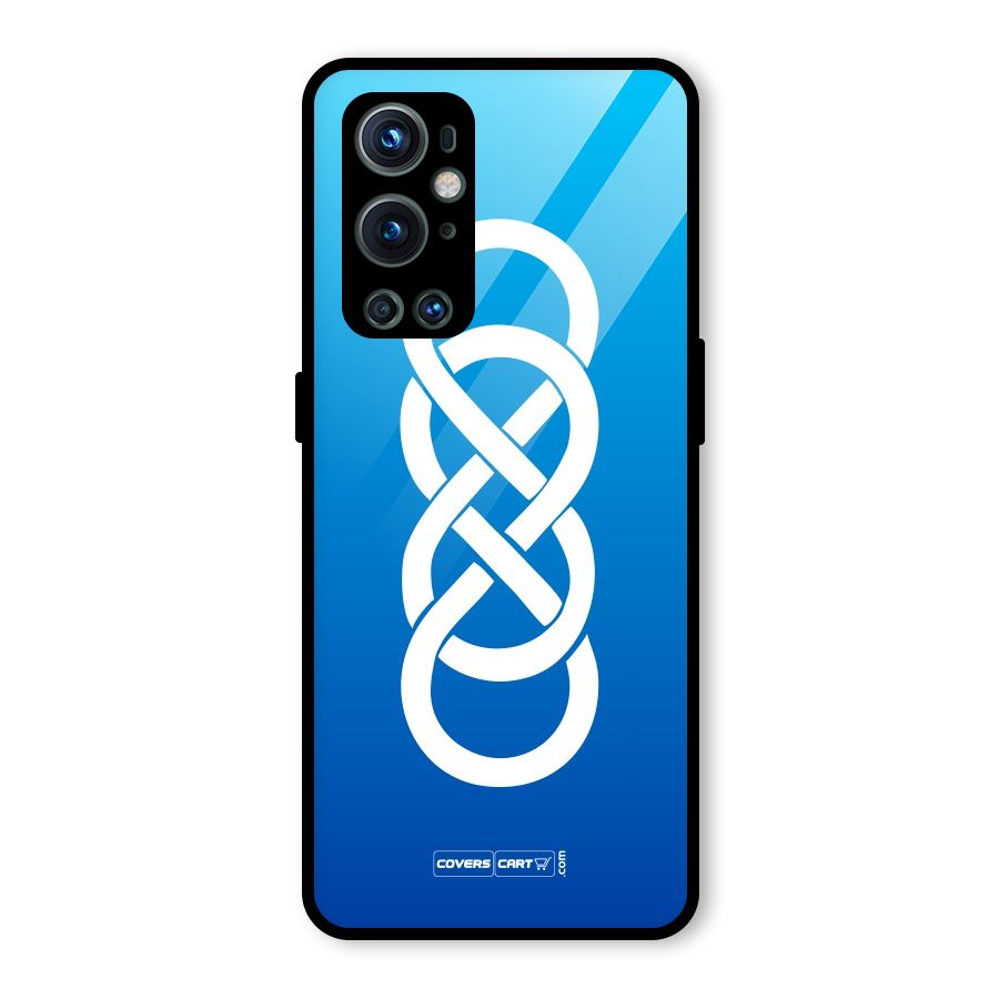 Double Infinity Blue Glass Back Case for OnePlus 9 Pro