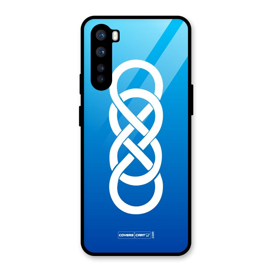 Double Infinity Blue Glass Back Case for OnePlus Nord