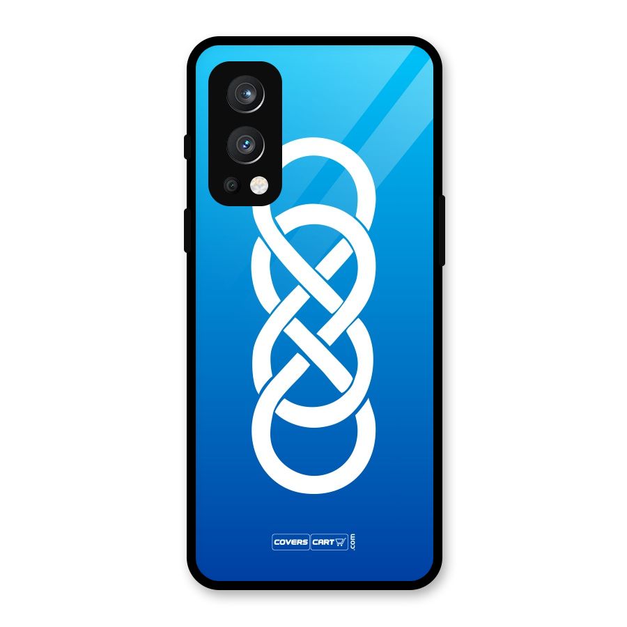 Double Infinity Blue Glass Back Case for OnePlus Nord 2 5G