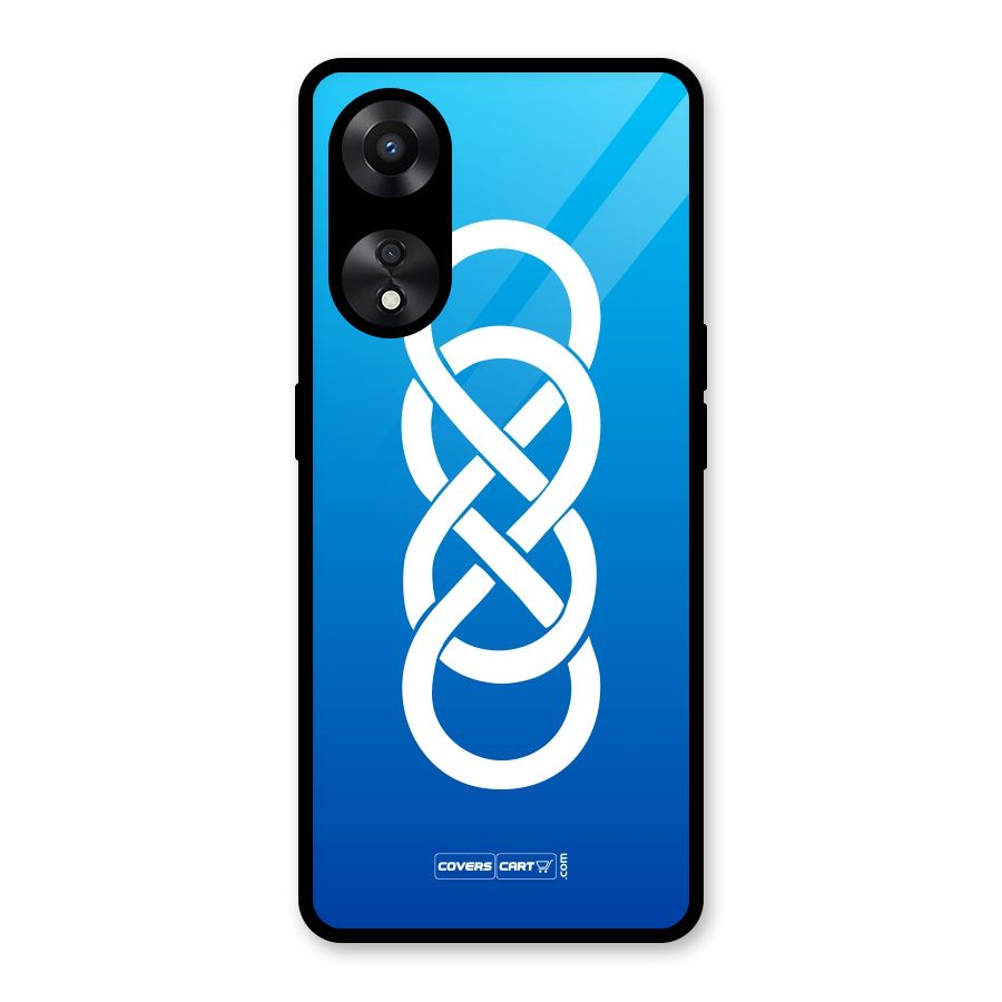 Double Infinity Blue Glass Back Case for Oppo A78