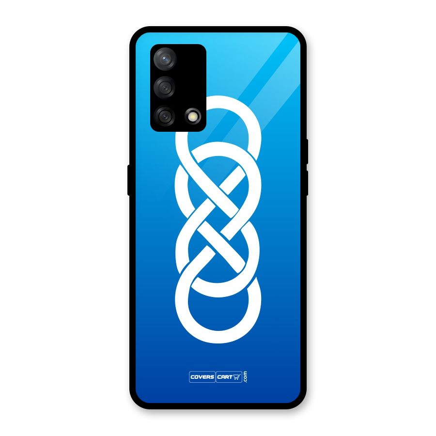 Double Infinity Blue Glass Back Case for Oppo F19