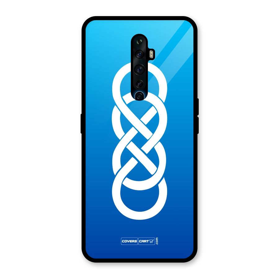 Double Infinity Blue Glass Back Case for Oppo Reno2 Z