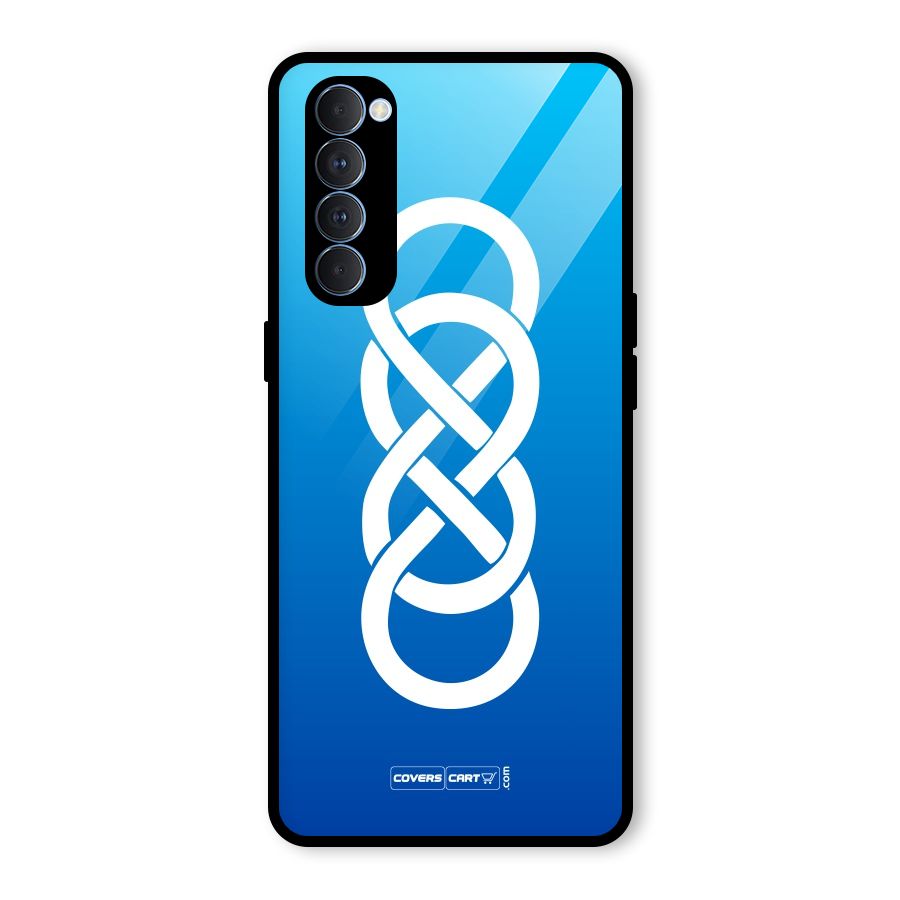 Double Infinity Blue Glass Back Case for Oppo Reno4 Pro