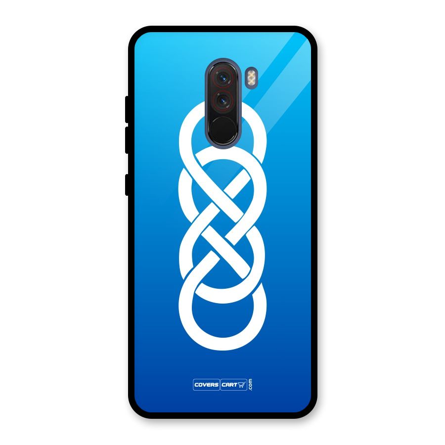 Double Infinity Blue Glass Back Case for Poco F1