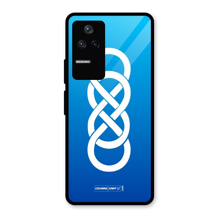 Double Infinity Blue Glass Back Case for Poco F4 5G