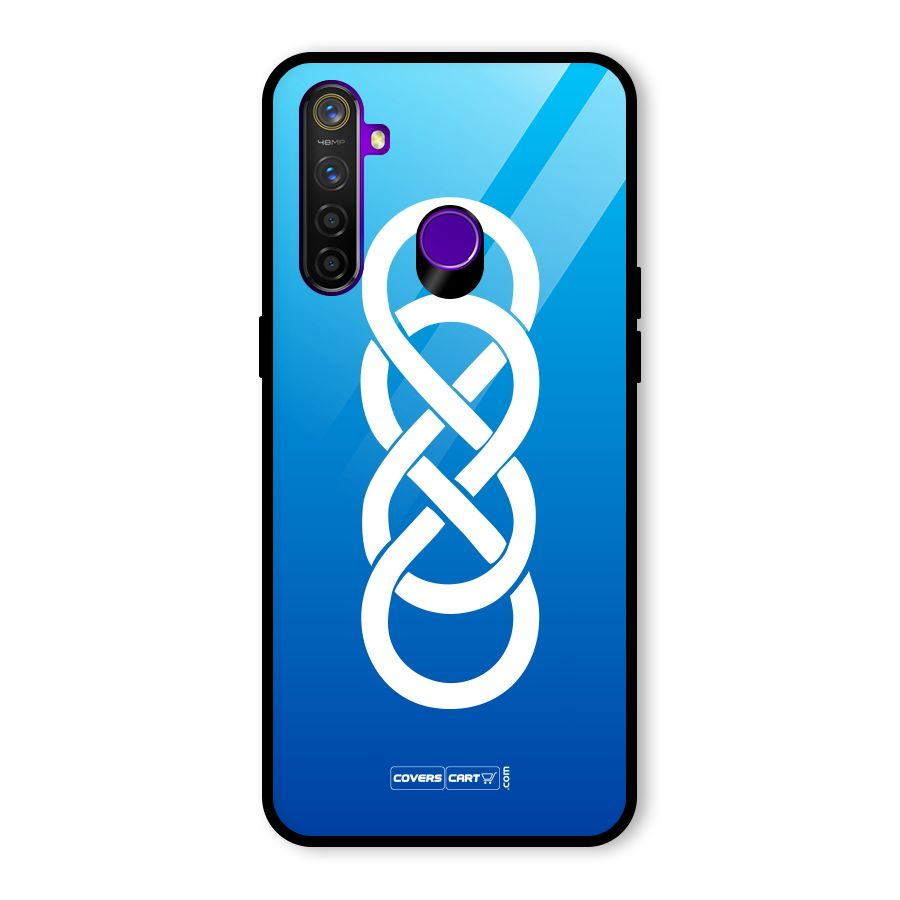 Double Infinity Blue Glass Back Case for Realme 5 Pro