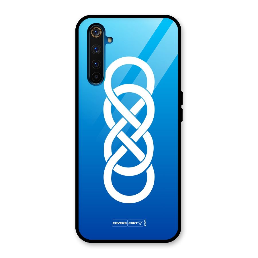 Double Infinity Blue Glass Back Case for Realme 6 Pro