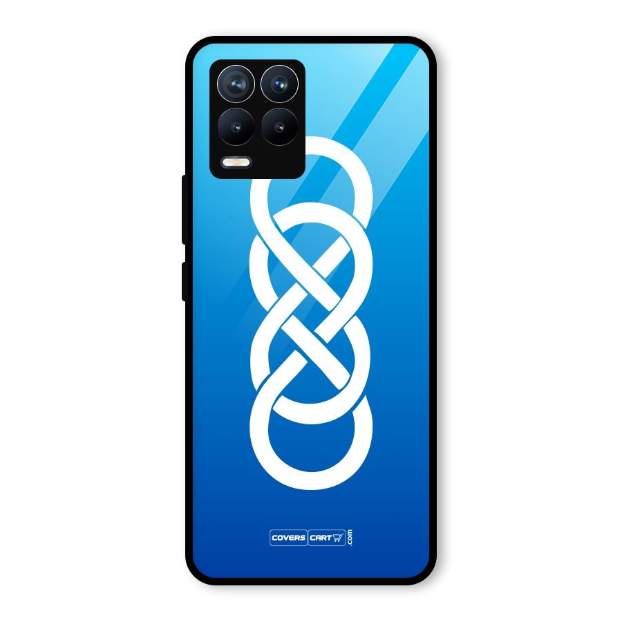 Double Infinity Blue Glass Back Case for Realme 8 Pro