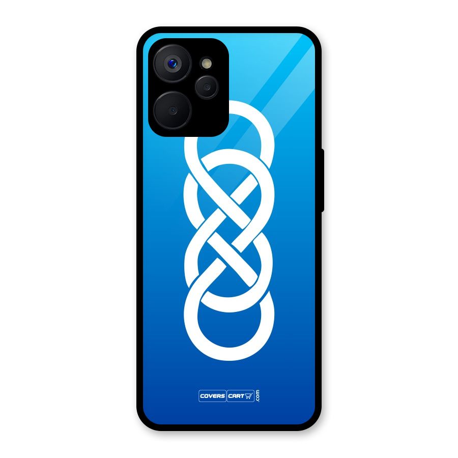 Double Infinity Blue Glass Back Case for Realme 9i 5G