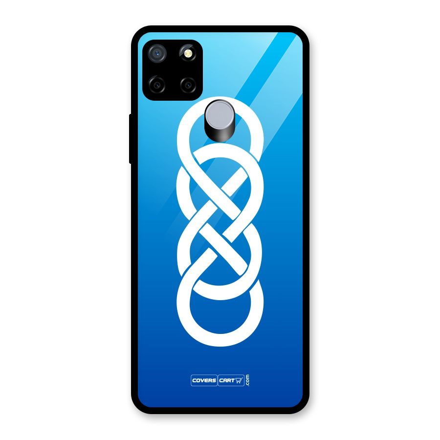 Double Infinity Blue Glass Back Case for Realme Narzo 30A