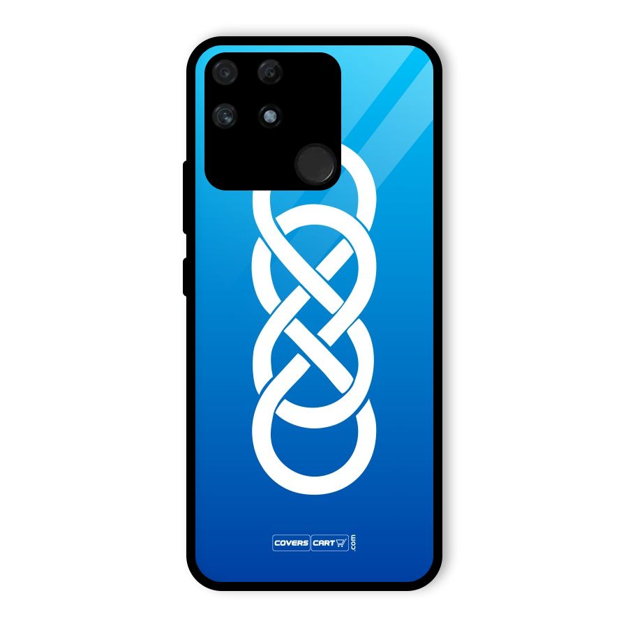 Double Infinity Blue Glass Back Case for Realme Narzo 50A