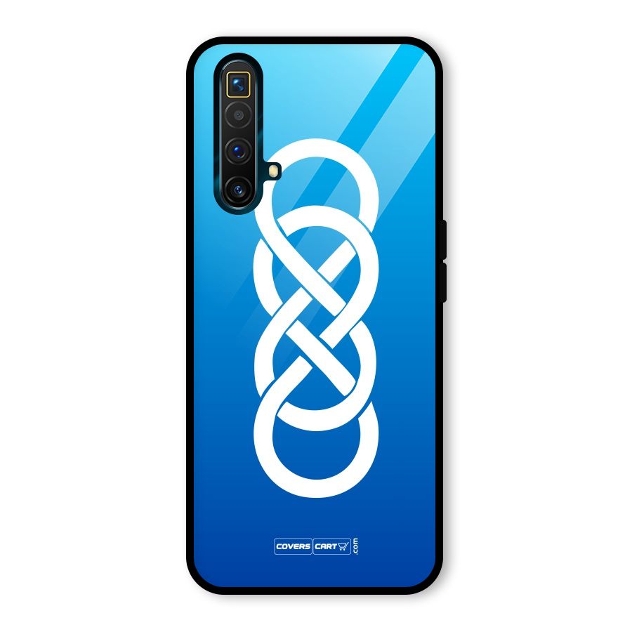 Double Infinity Blue Glass Back Case for Realme X3 SuperZoom
